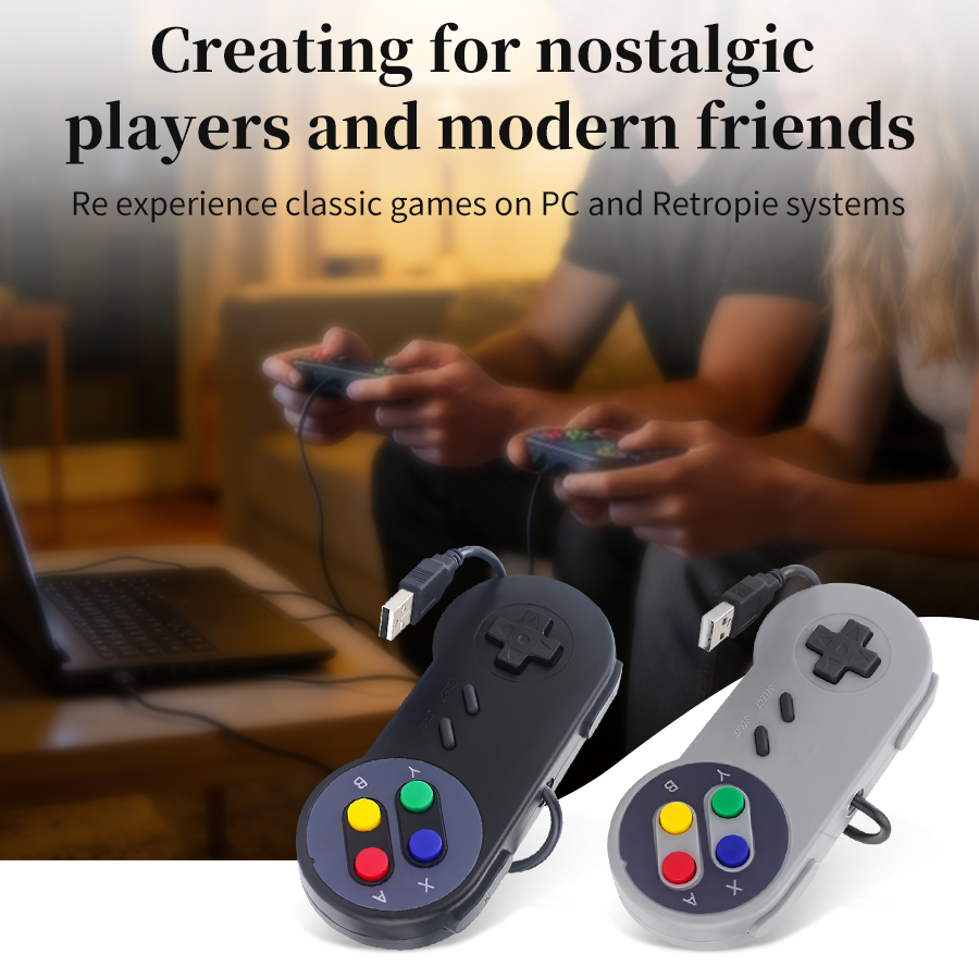 Retro Gaming Raspberry Pi 5 - USB Retro Gamepad voor PC NESPi