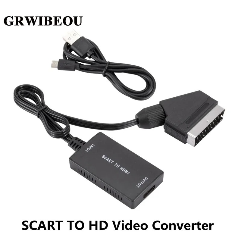 Scart To Hdmi - SCART naar HDMI-compatibele converter met kabel