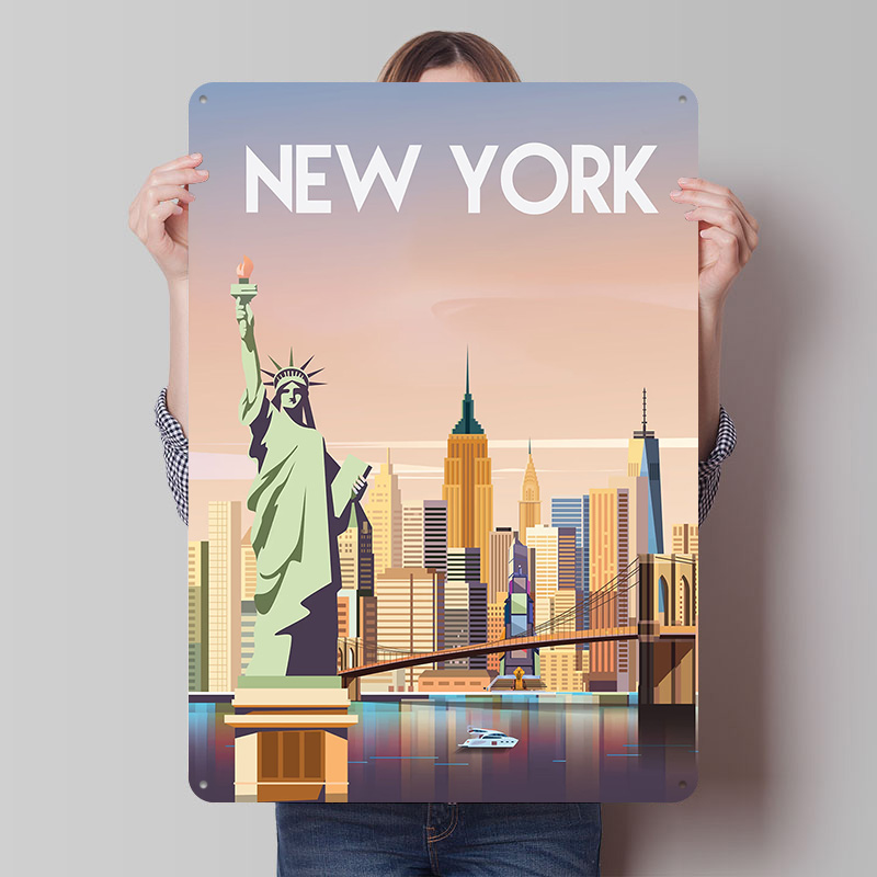 New York Metal Poster Custom W - Retro Gaming York recensie en prijs