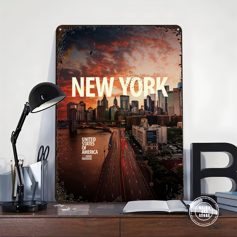 New York City Skyline Gedrukte - Retro Gaming York recensie en prijs