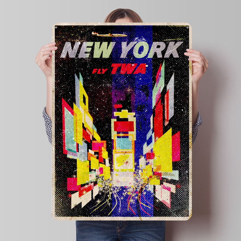 New York Fly TWA blikken poste - Retro Gaming York recensie en prijs